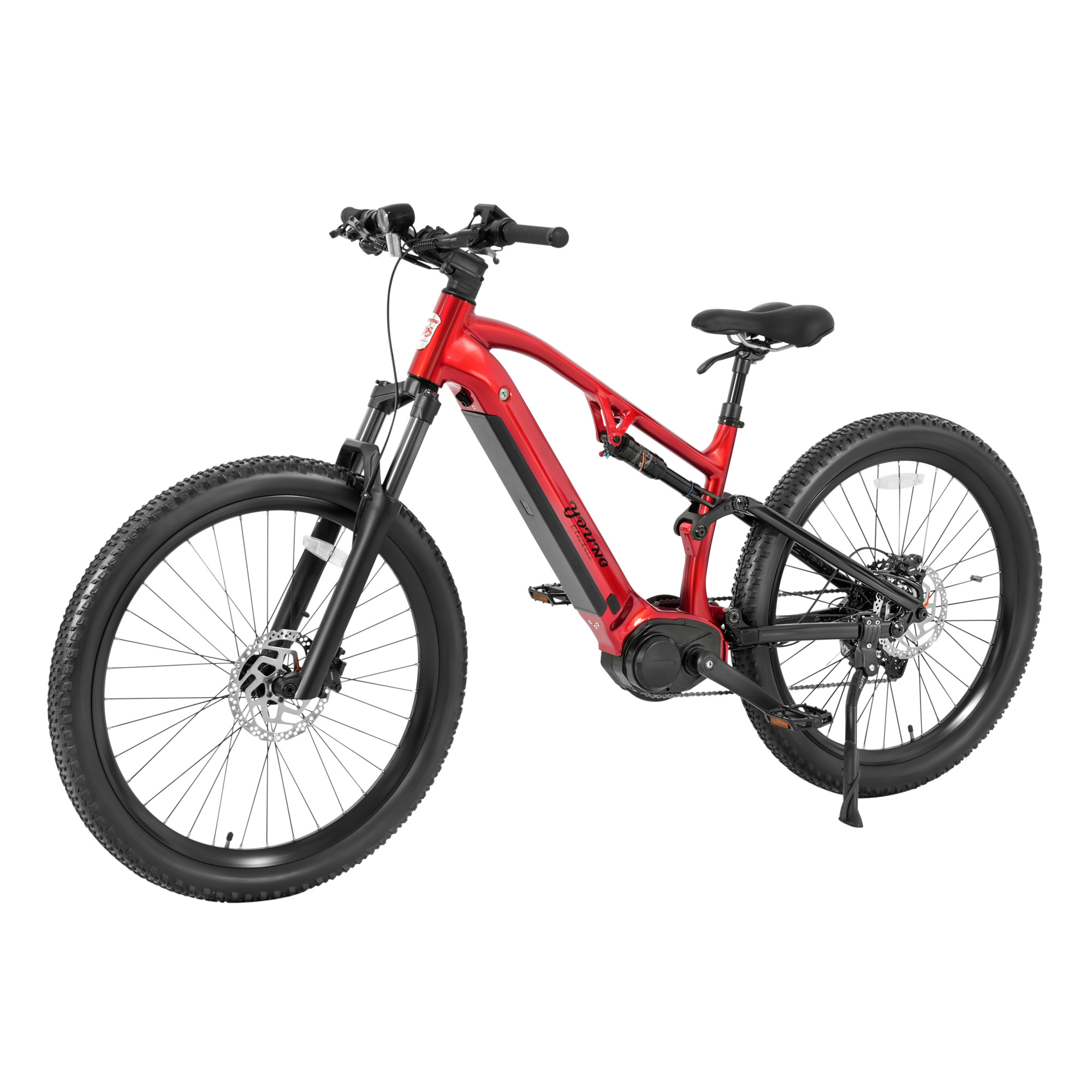 Young Electric E-Surge Step-Over Full Suspension Electric Bike — 500W Motor, 120 Nm Torque, 28 MPH, 70 Mile Range, Model# 22802013RED